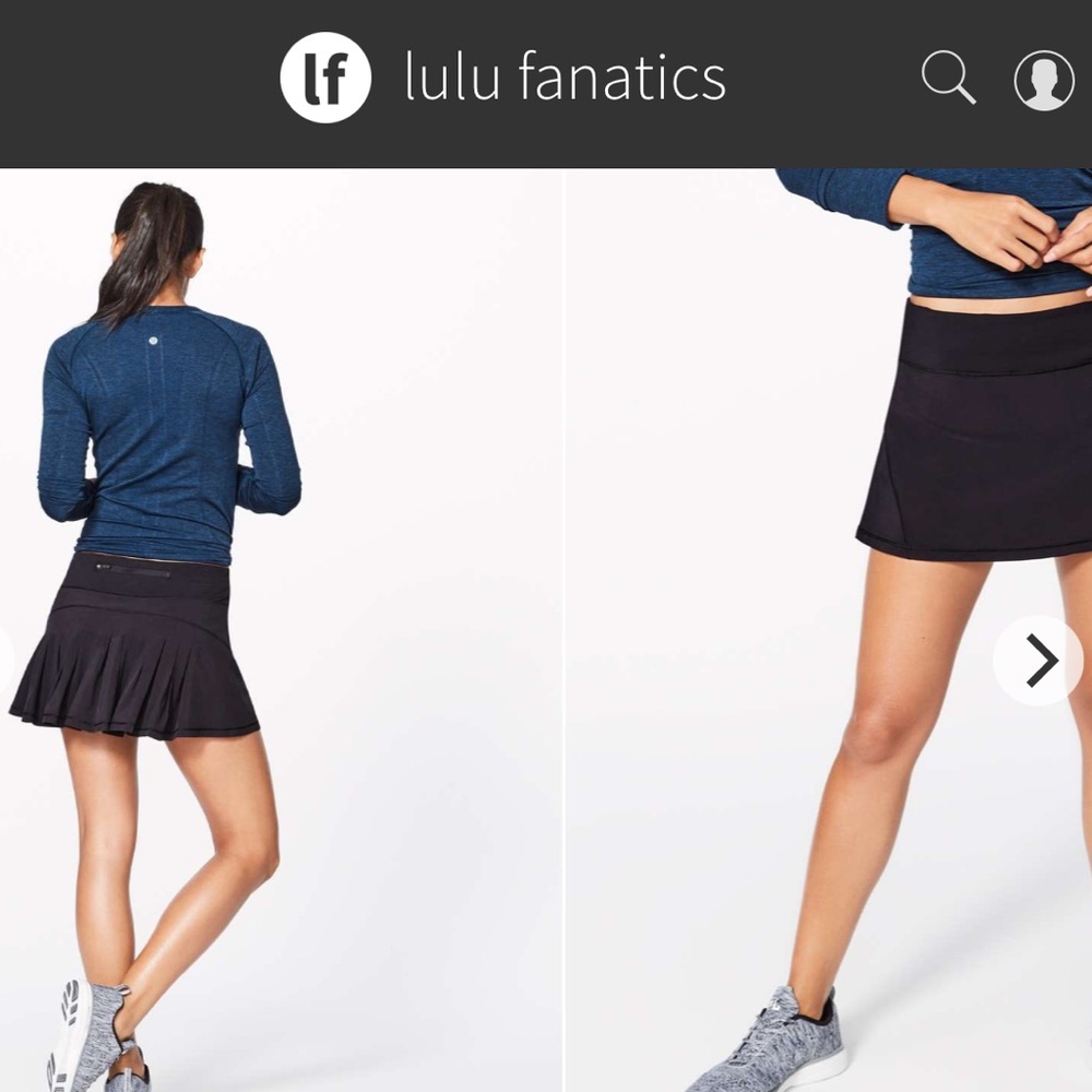 NWT Lululemon Circuit Breaker Skirt II 13” Sz 6 Regular Black